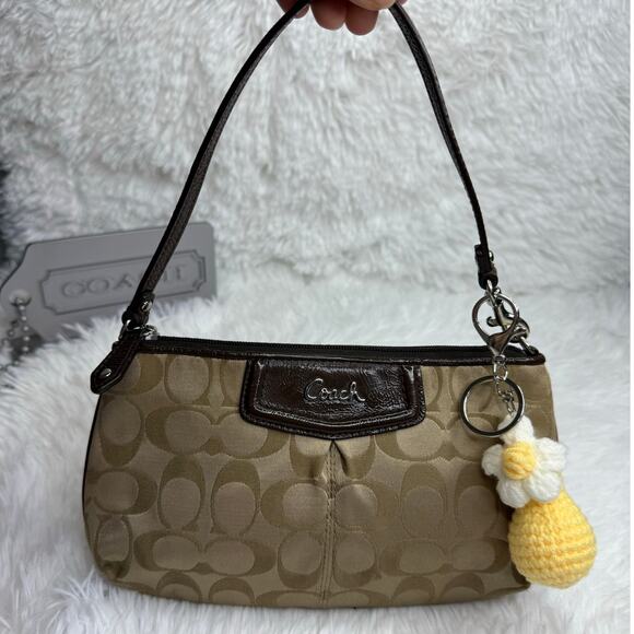 COACH y2k Brown Signature Canvas Wristlet / Mini Purse - Picture 1 of 9
